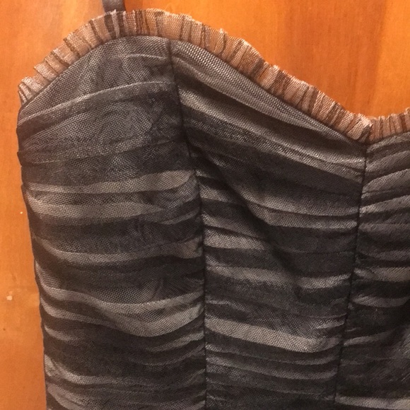 Betsey Johnson Black Gray tulle knee length dress sz 6 whimsygoth fairy grunge - Picture 11 of 11